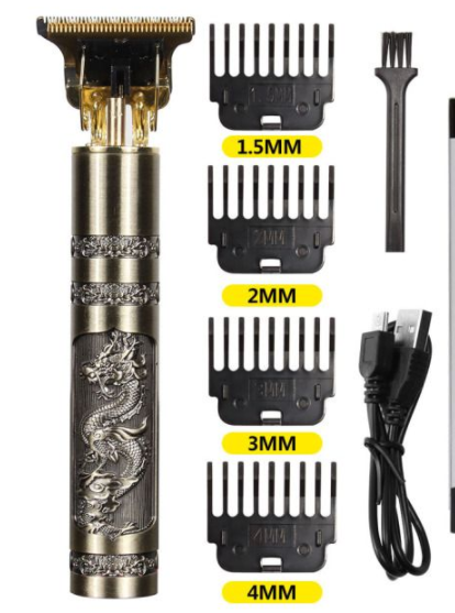 USB Vintage Electric Hair Trimmer - STEP BACK LOOK IN LLC