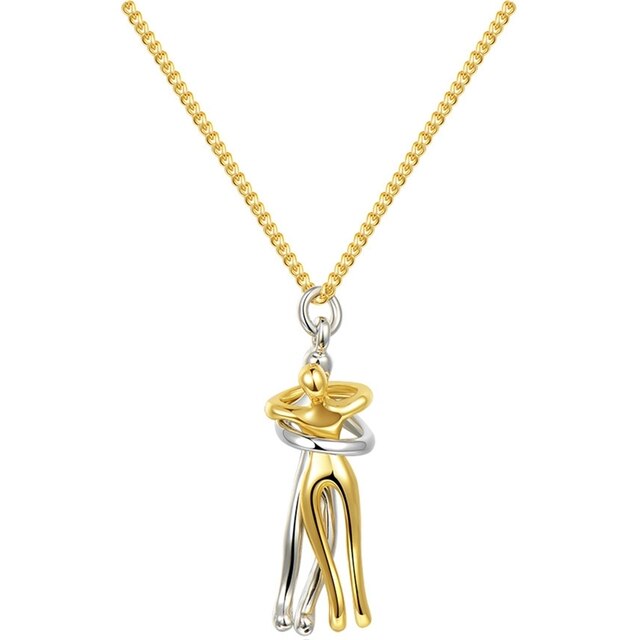 Couple Hugging Pendant Necklace - STEP BACK LOOK IN LLC