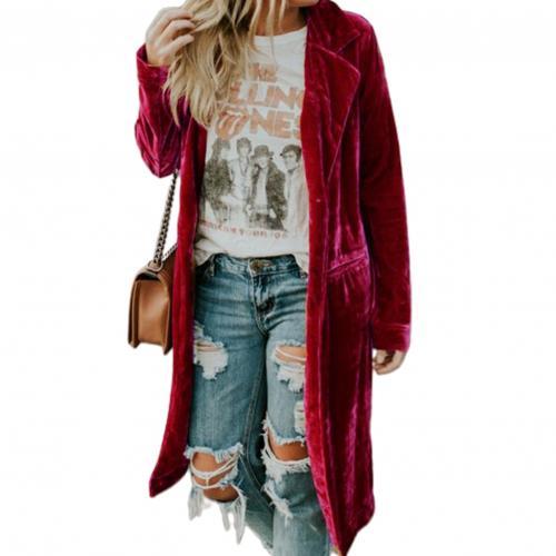 Velvet Pockets Midi Jacket - STEP BACK LOOK IN LLC