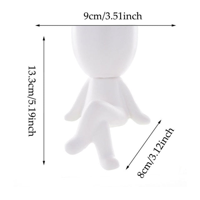 Nordic Creative Ceramics Little People Body Art Flower Pot - STEP BACK LOOK IN LLC