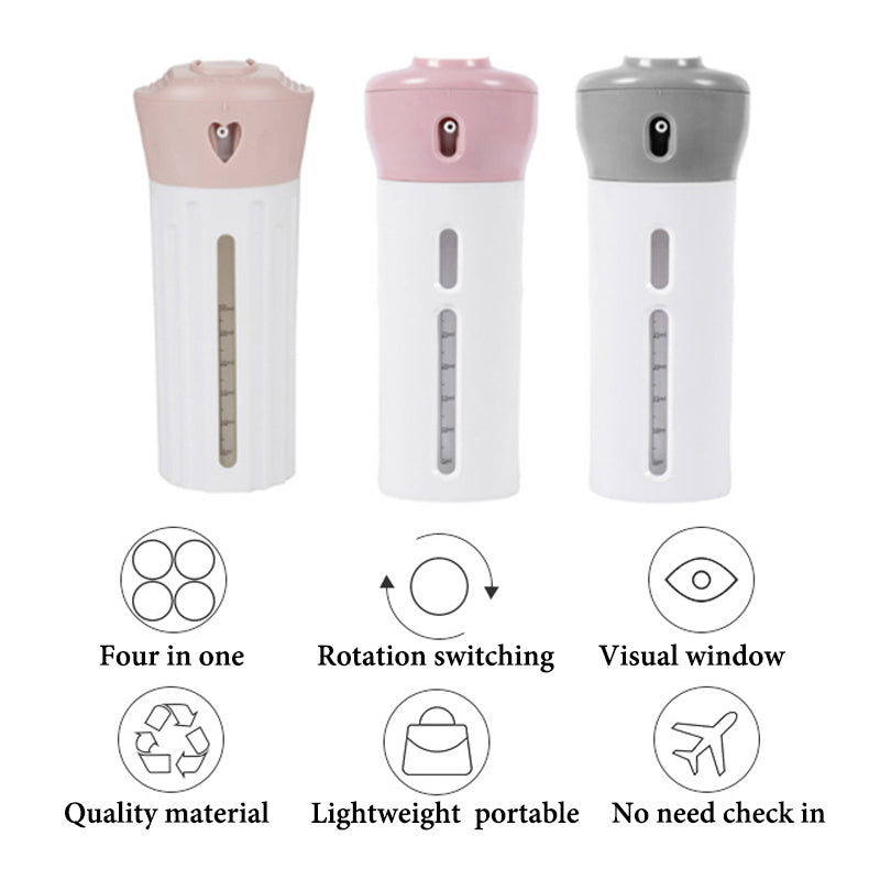 Travel Dispenser 4-In-1 Travel Bottle - STEP BACK LOOK IN LLC