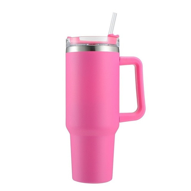 Insulated Tumbler Straw With Handle - STEP BACK LOOK IN LLC