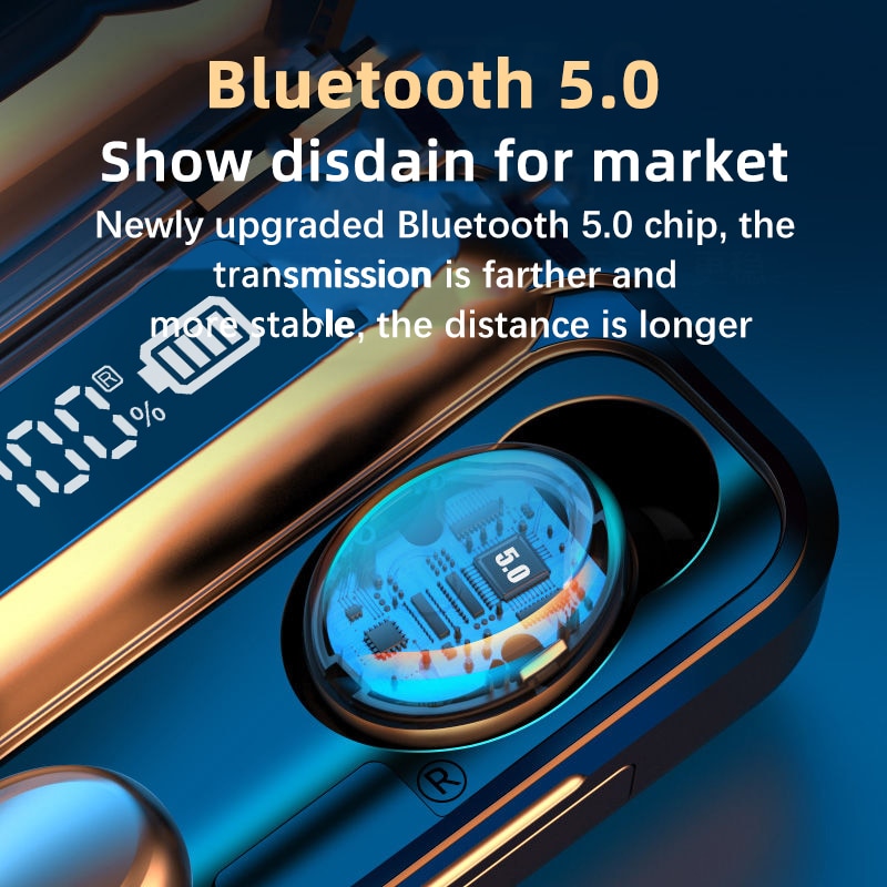 Bluetooth Earphones F9-V5.0 - STEP BACK LOOK IN LLC