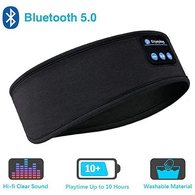 Bluetooth Headphones Soft Elastic Eye Mask - STEP BACK LOOK IN LLC