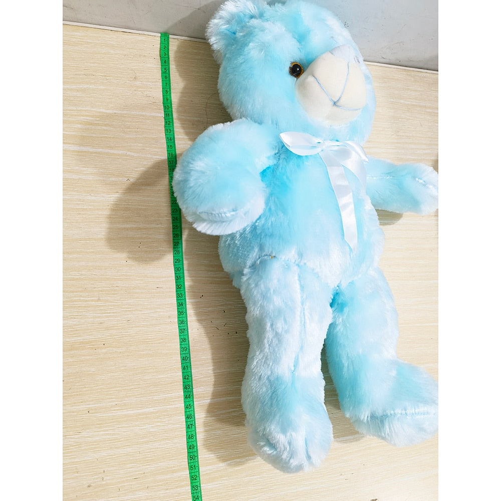 50cm Creative Light Up LED Teddy Bear Stuffed Animals Plush Toy Colorful Glowing   Christmas Gift for Kids Pillow - STEP BACK LOOK IN LLC