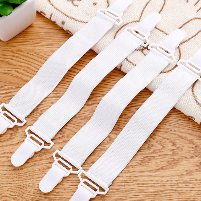 4PCS/Set Elastic Bed Sheet Grippers Fastener Clips - STEP BACK LOOK IN LLC