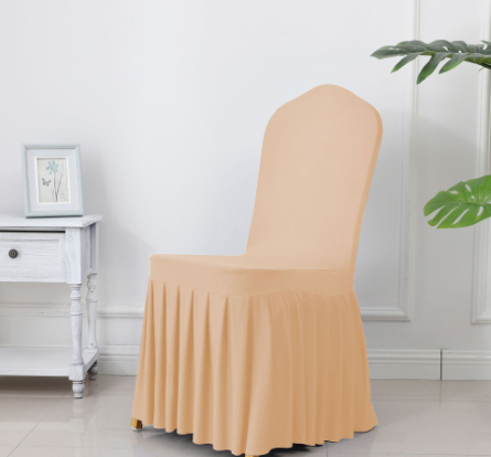 Wedding Spandex Chair Cover With  Pleated Ruffled  Skirt - STEP BACK LOOK IN LLC