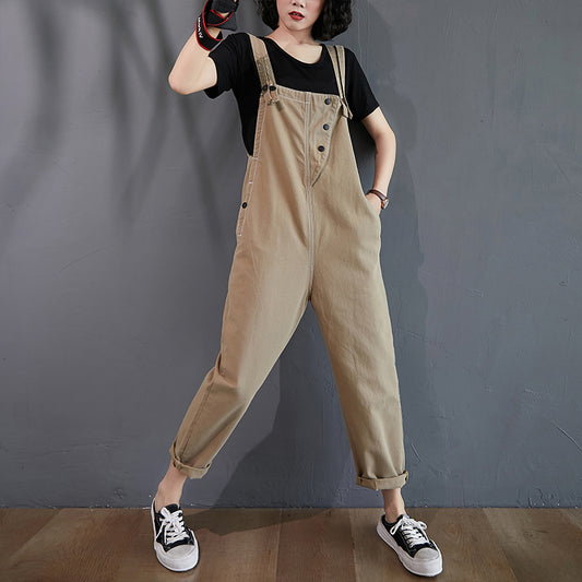 Denim Plus Size Suspender Jumpsuit - STEP BACK LOOK IN LLC