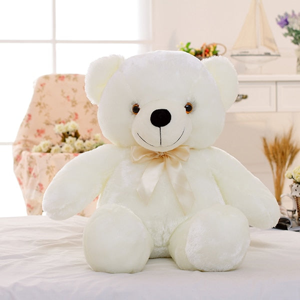 50cm Creative Light Up LED Teddy Bear Stuffed Animals Plush Toy Colorful Glowing   Christmas Gift for Kids Pillow - STEP BACK LOOK IN LLC