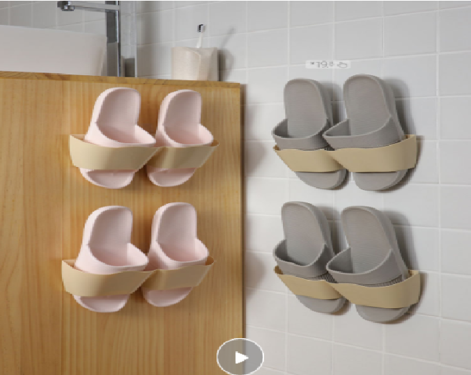 Space saving Slippers rack Wall-mounted shoe rack Storage tools - STEP BACK LOOK IN LLC