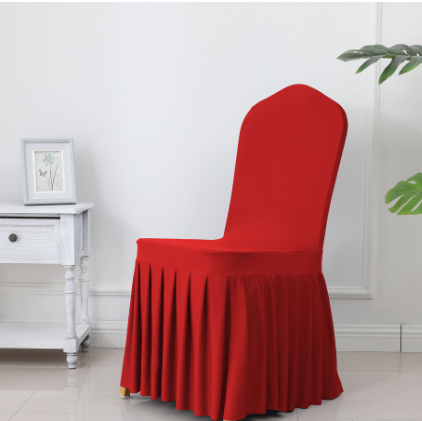 Wedding Spandex Chair Cover With  Pleated Ruffled  Skirt - STEP BACK LOOK IN LLC