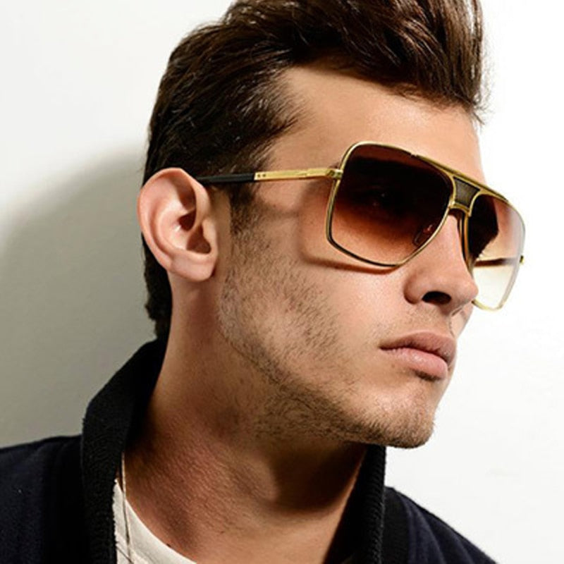 Classic Oversized Men Sunglasses - STEP BACK LOOK IN LLC