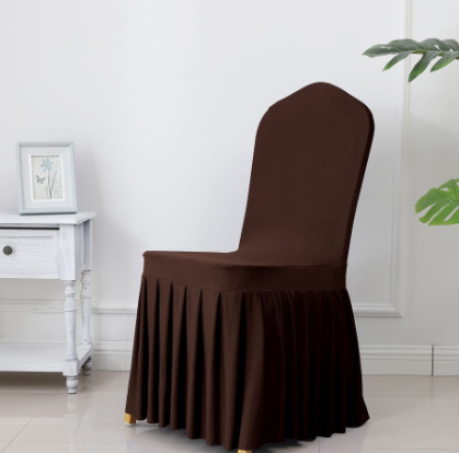 Wedding Spandex Chair Cover With  Pleated Ruffled  Skirt - STEP BACK LOOK IN LLC