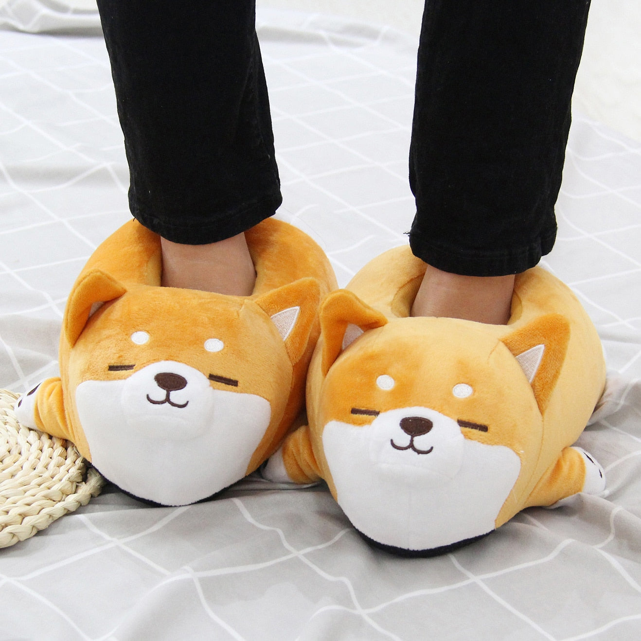 Cute Shiba Inu Dog Slippers - STEP BACK LOOK IN LLC